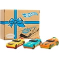 thumbnail image 1 of Hot Wheels Glow Riders 3-Pack Set, Red Teal and Yellow Toy Cars with Lights and Sounds, by Just Play, 1 of 7