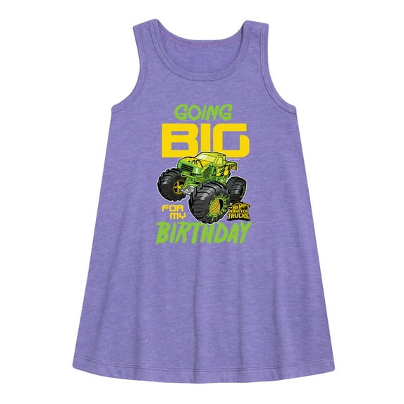 Hot Wheels - Going Big For My Birthday - Toddler And Youth Girls A-line Dress