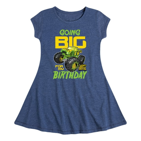 Hot Wheels - Going Big For My Birthday - Toddler And Youth Girls Fit And Flare Dress
