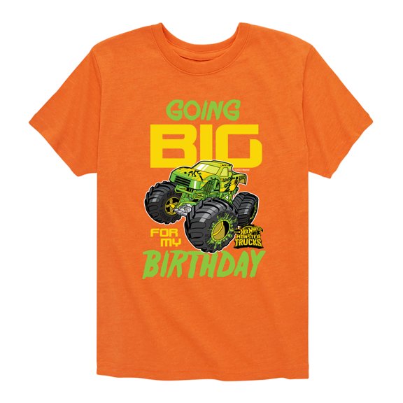 Hot Wheels - Going Big For My Birthday - Toddler And Youth Short Sleeve Graphic T-Shirt