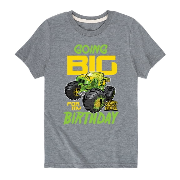 Hot Wheels - Going Big For My Birthday - Toddler And Youth Short Sleeve Graphic T-Shirt