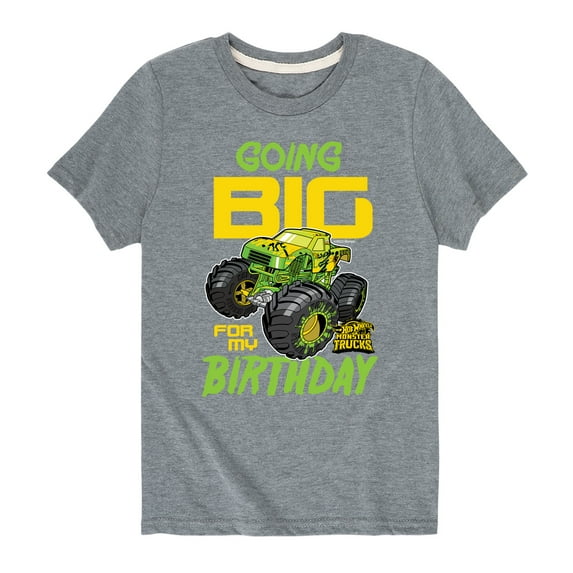 Hot Wheels - Going Big For My Birthday - Toddler And Youth Short Sleeve Graphic T-Shirt
