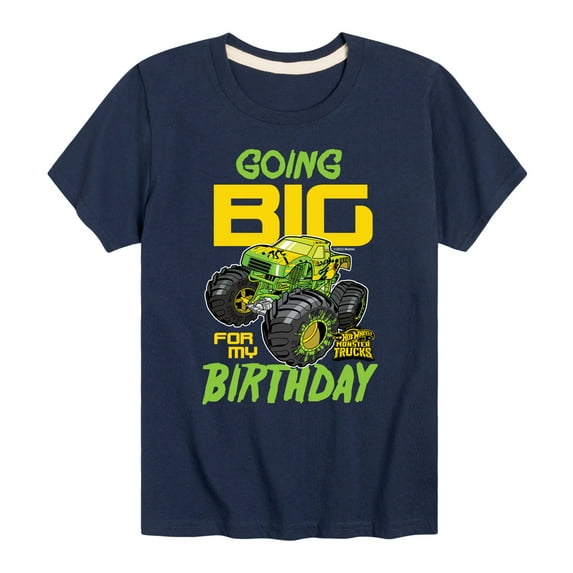 Hot Wheels - Going Big For My Birthday - Toddler And Youth Short Sleeve Graphic T-Shirt