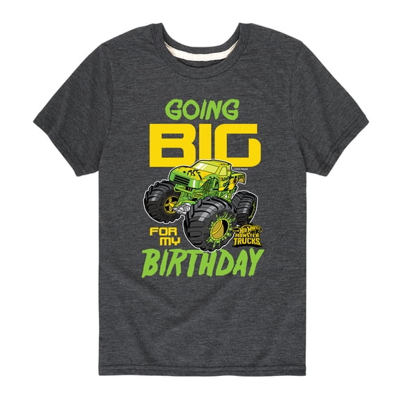 Hot Wheels - Going Big For My Birthday - Toddler And Youth Short Sleeve Graphic T-Shirt