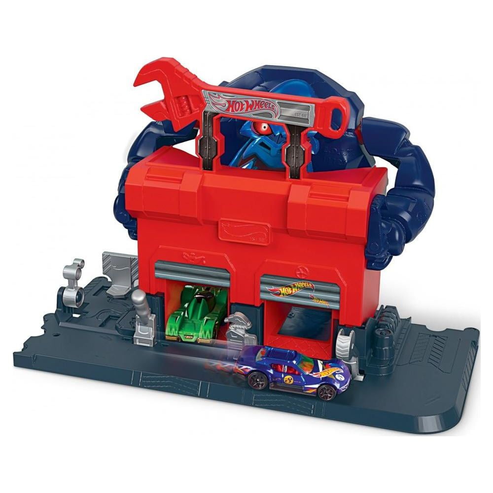 Hot Wheels City Track Gorilla Rage Garage Attack Playset Walmart