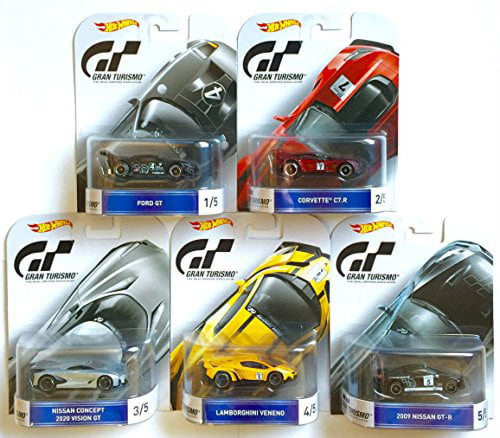 Hot Wheels Gran Turismo Retro Entertainment Set Of 5 Ford GT