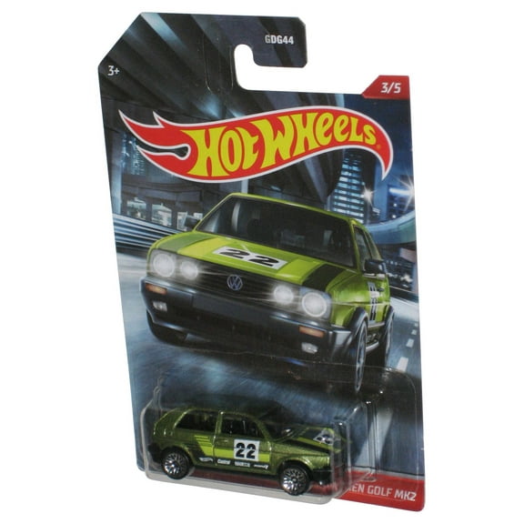 Hot Wheels Green Volkswagen Golf MK2 (2020) Mattel Die-Cast Toy Car 3/5