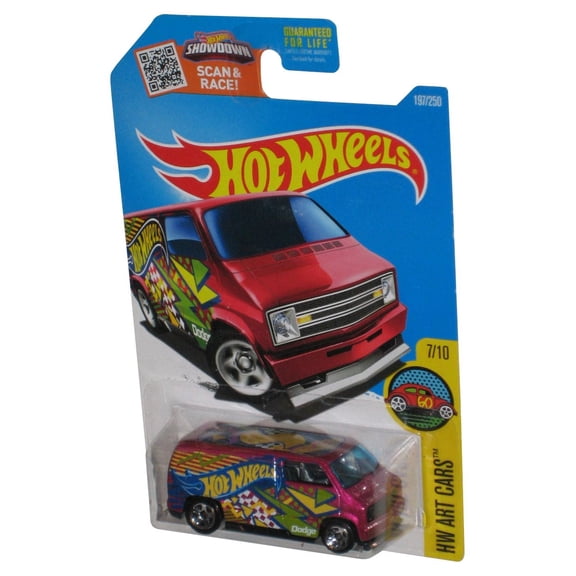 Hot Wheels HW Art 7/10 (2015) Red Custom '77 Dodge Van 197/250