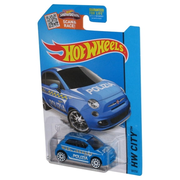 Hot Wheels HW City (2013) Blue Fiat 500 Toy Car 50/250