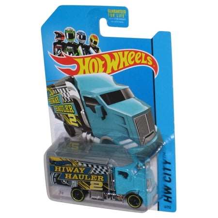Hot Wheels HW City (2013) Light Blue Hiway Hauler 2 Toy Truck 6/250
