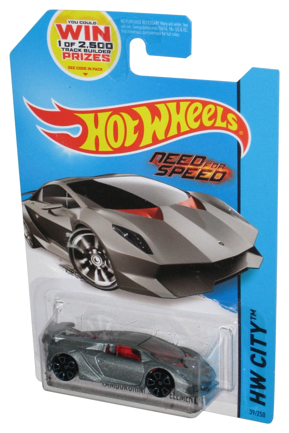 Hot Wheels HW City (2013) Silver Lamborghini Sesto Elemento Need