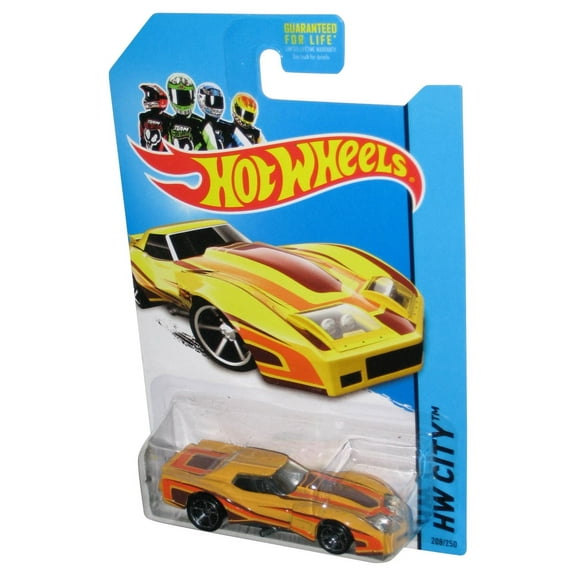 Hot Wheels HW City (2013) Yellow '76 Greenwood Corvette Toy Car 208/250