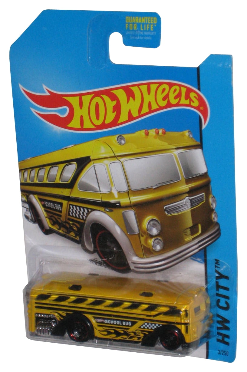 Hot Wheels HW City (2013) Yellow Surfin' School Bus Toy 3/250 - Walmart.com