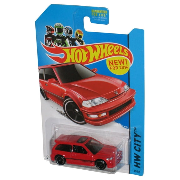 Hot Wheels HW City (2014) Red 1990 Honda Civic EF Toy Car 30/250