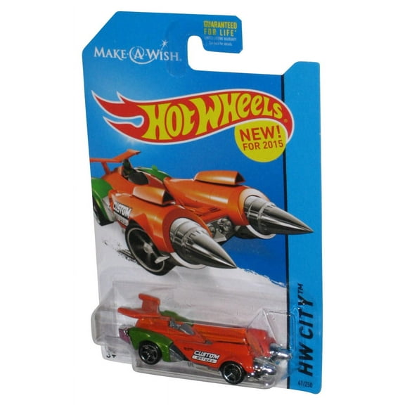 Hot Wheels HW City (2015) Make A Wish Orange Ollie Rocket Toy Car 41/250