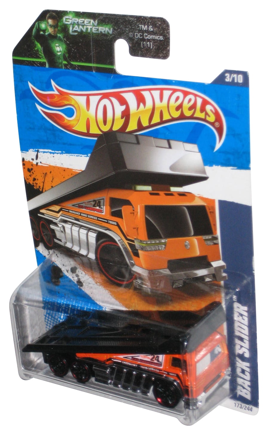 Hot Wheels HW City Works '11 3/10 Orange & Black Back Slider Toy