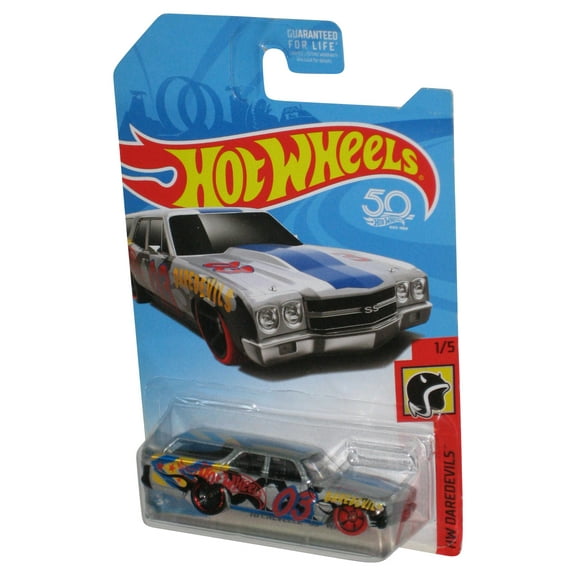 Hot Wheels HW Daredevils (2017) Silver '70 Chevelle SS Wagon Toy Car 1/5