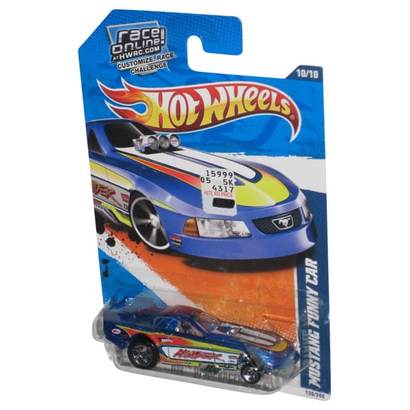 Hot Wheels HW Drag Racers '11 Blue Mustang Funny Car 130/244