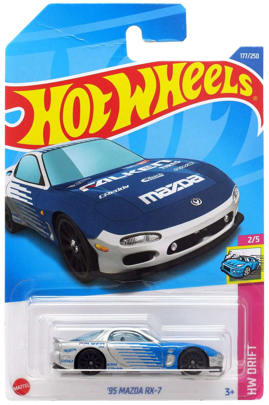 Hot Wheels HW Drift '95 Mazda RX-7 Diecast Car (Blue