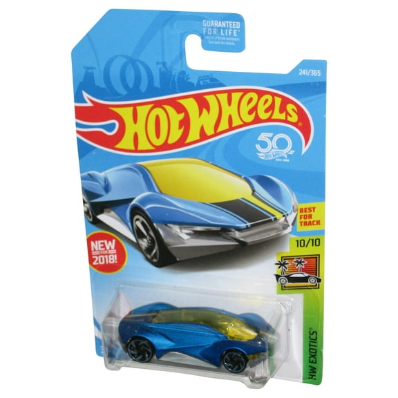 Hot Wheels HW Exotics 10/10 (2017) Blue Exotique Toy Car 241/365