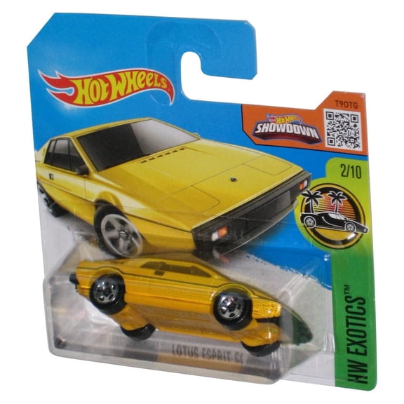 Hot Wheels HW Exotics 2/10 (2015) Yellow Lotus Esprit S1 Car 72/250 - (Short Card)
