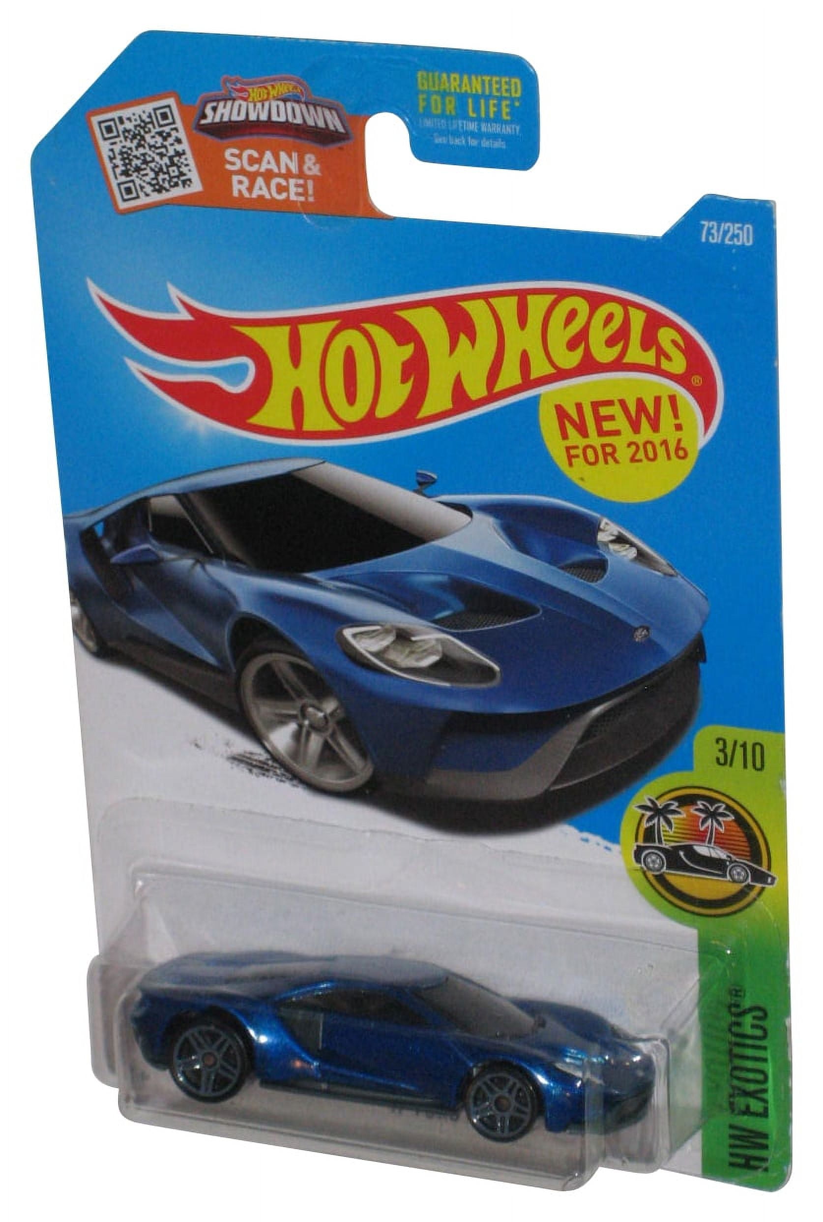 Hot Wheels HW Exotics (2016) Blue '17 Ford GT Toy Car 73/250 - Walmart.com