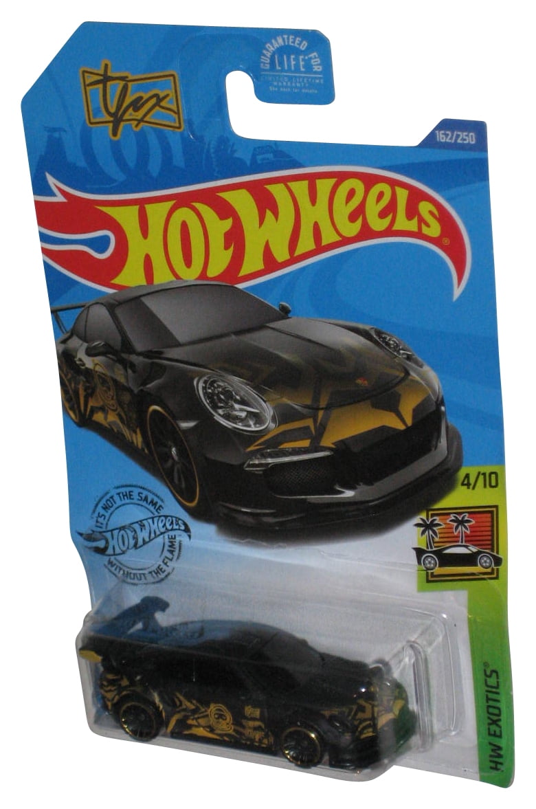 Hot Wheels HW Exotics 4/10 (2017) Black Porsche 911 GT3 RS Car 162/250