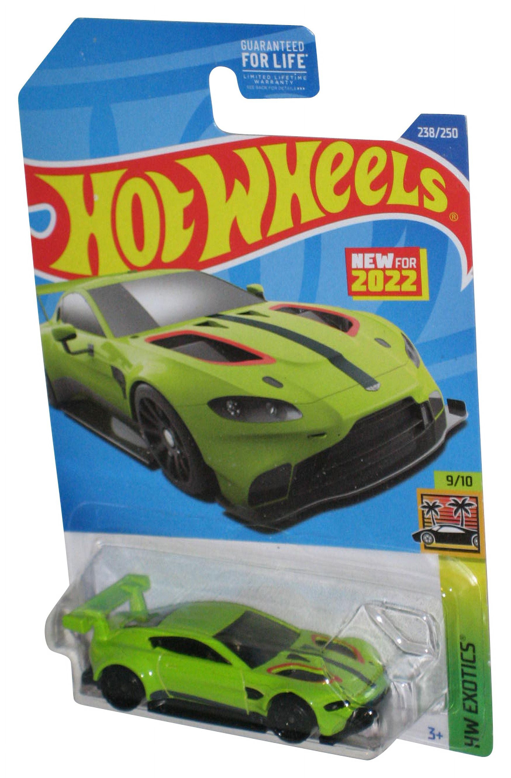 Hot Wheels HW Exotics 9 10 2022 Green Aston Martin Vantage GTE Car 238 250 Walmart