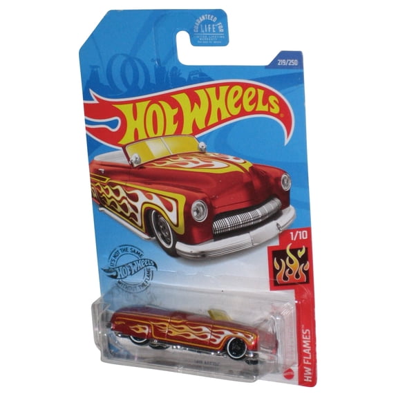 Hot Wheels HW Flames 1/10 (2017) Red '49 Merc Toy Car 219/250