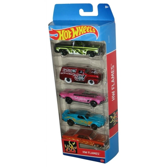 Hot Wheels HW Flames (2023) Mattel Toy Car 5-Pack Box Set