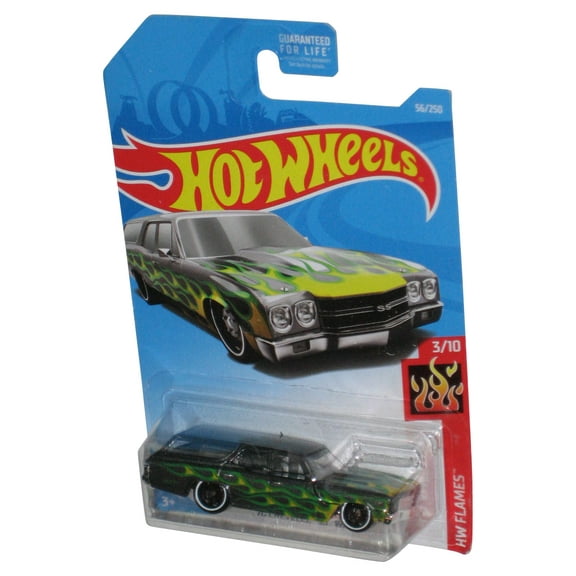 Hot Wheels HW Flames 3/10 (2017) Green '70 Chevelle SS Wagon Car 56/250