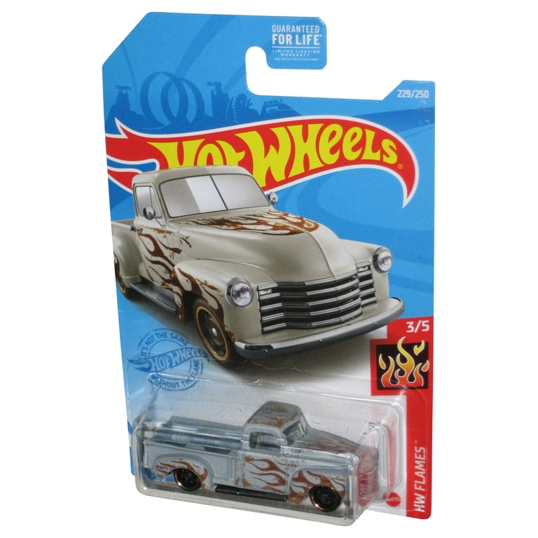 Hot Wheels HW Flames 3/5 (2020) Gray '52 Chevy Toy Truck 229