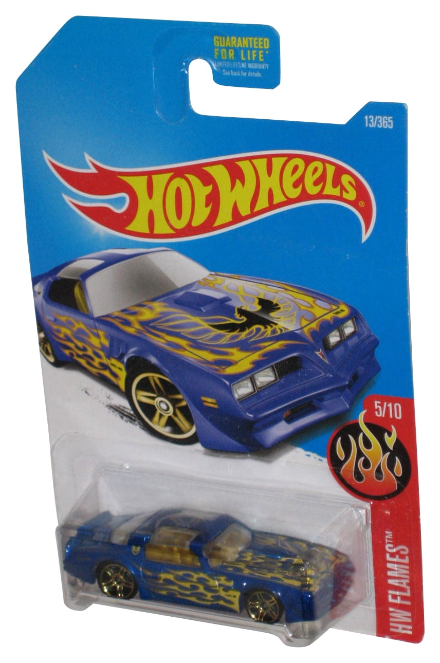 Hot Wheels HW Flames 5/10 (2015) Blue '77 Pontiac Firebird Car 13/365