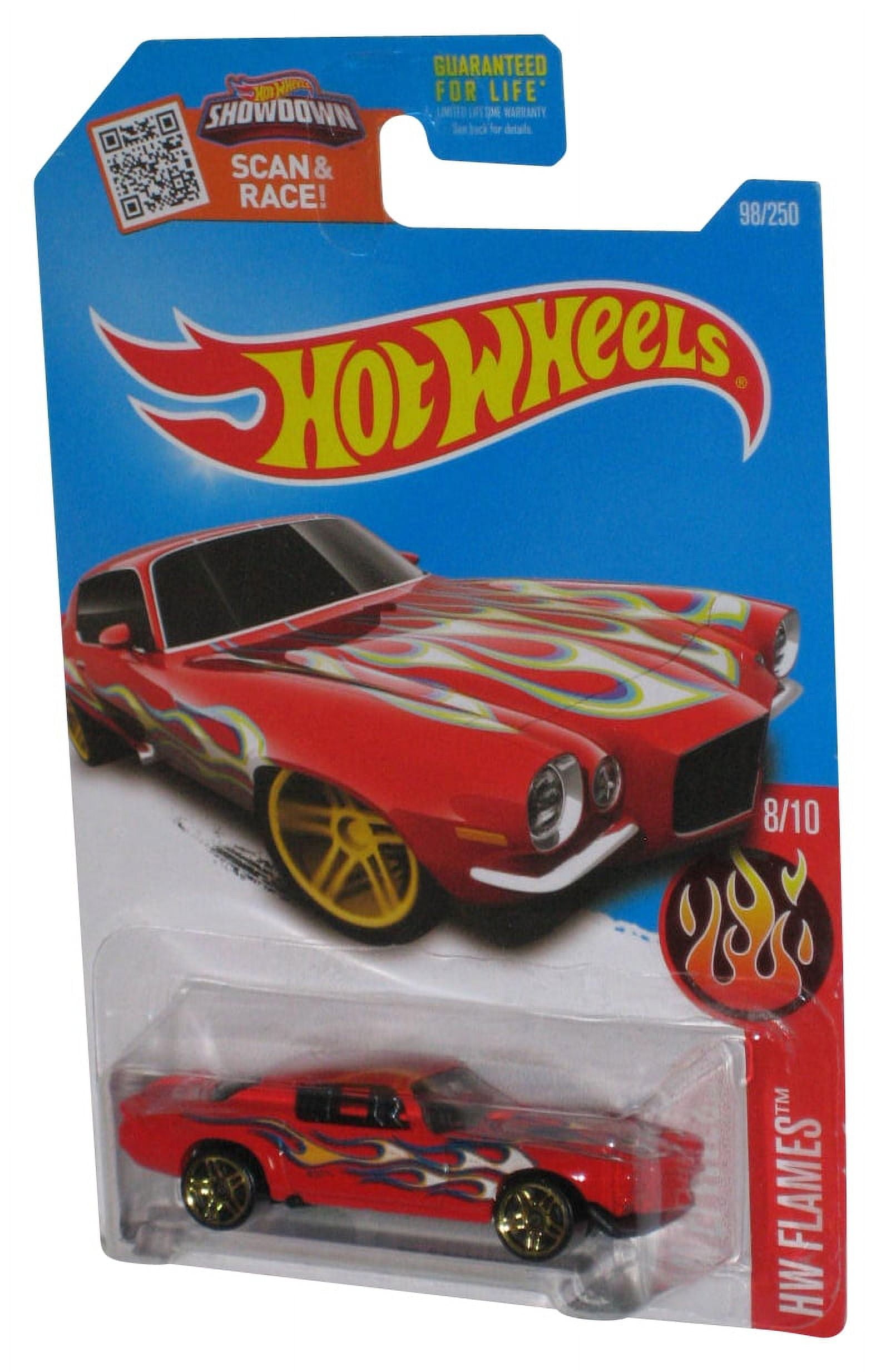 Hot Wheels HW Flames 8/10 (2015) Red '70 Camaro Toy Car 98/250
