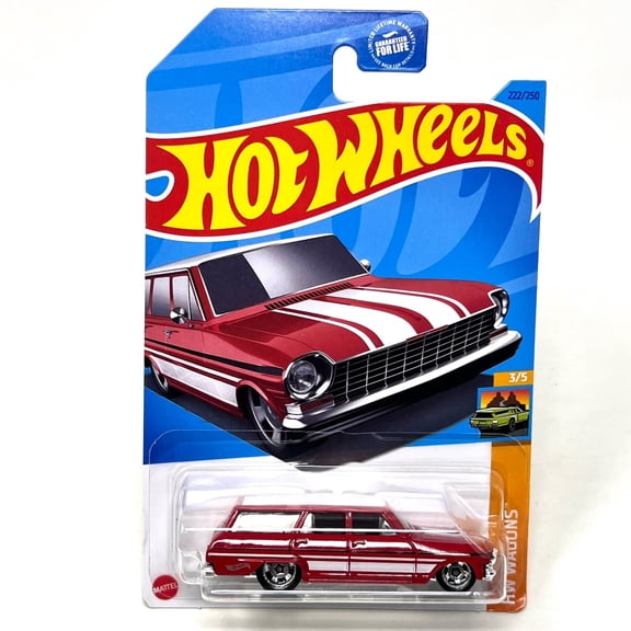 Hot Wheels HW Gagons 64 Chevy Nova Wagon Red