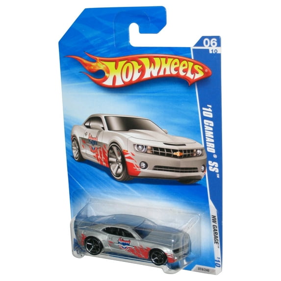 Hot Wheels HW Garage 06/10 (2009) Silver '10 Camaro SS Toy Car 074/240