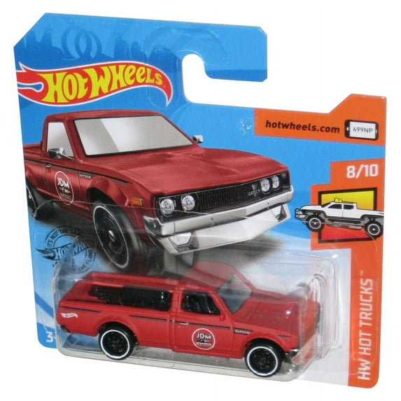 Hot Wheels HW Hot Trucks (2018) Red Datsun 620 Toy 8/10 - (Short Card)