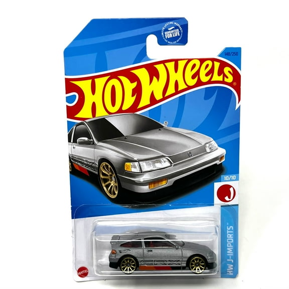 Hot Wheels HW J-Imports 88 Honda CR-X Play Vehicle, 4+ Yrs, Silver