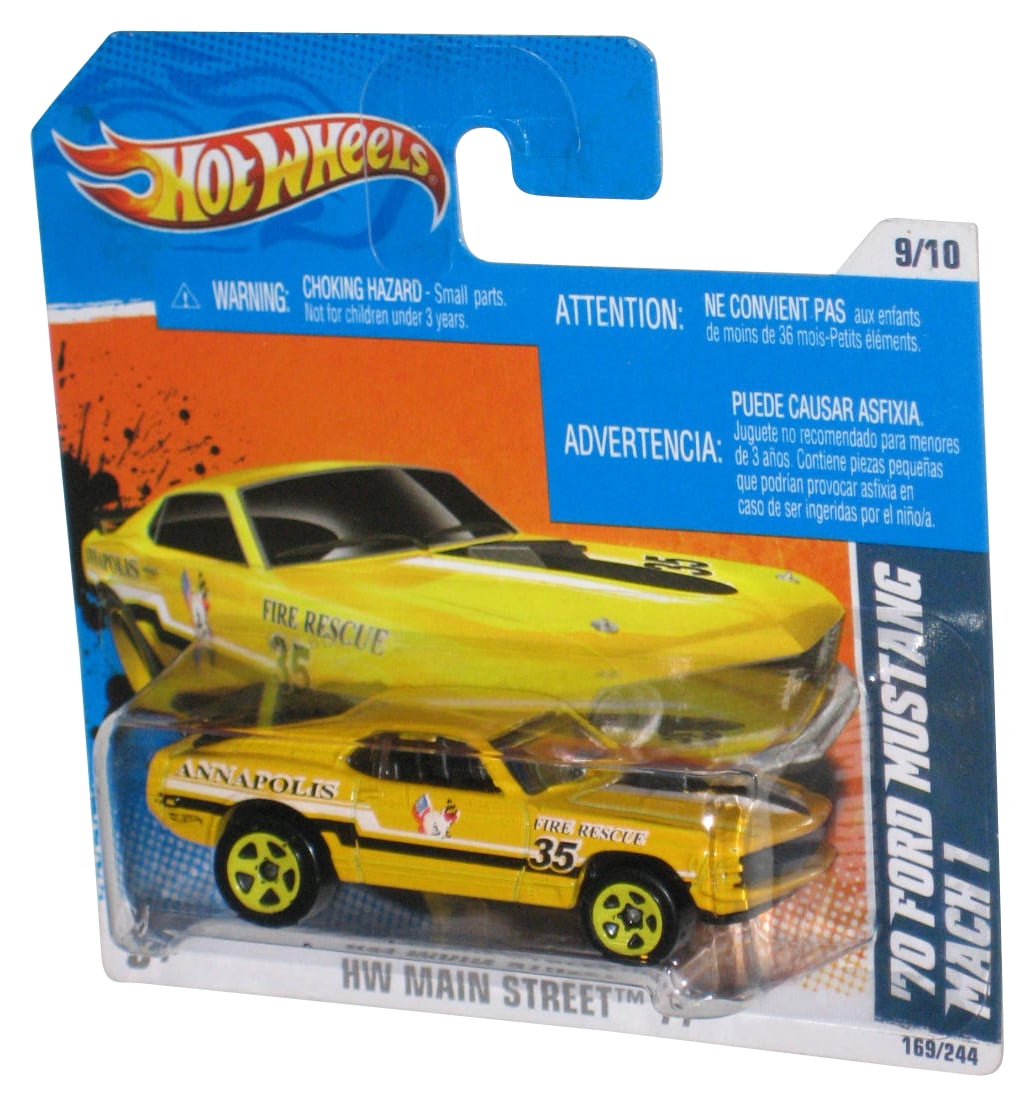 Hot Wheels HW Main Street '11 9/10 Yellow '70 Ford Mustang Mach 1 Hot Wheels HW Main Street '11 9/10 Yellow '70 Ford Mustang Mach 1