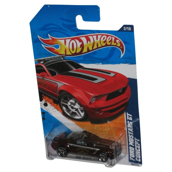 Hot Wheels HW Main Street (2010) Red Ford Mustang GT Concept Toy Car 162/244
