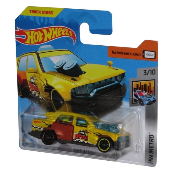 Hot Wheels HW Metro (2017) Yellow Time Attaxi Toy Car 3/10 - (Short Card)