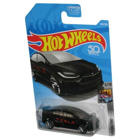 Hot Wheels HW Metro 5/10 (2017) Black Tesla Model X Toy Car 328/365