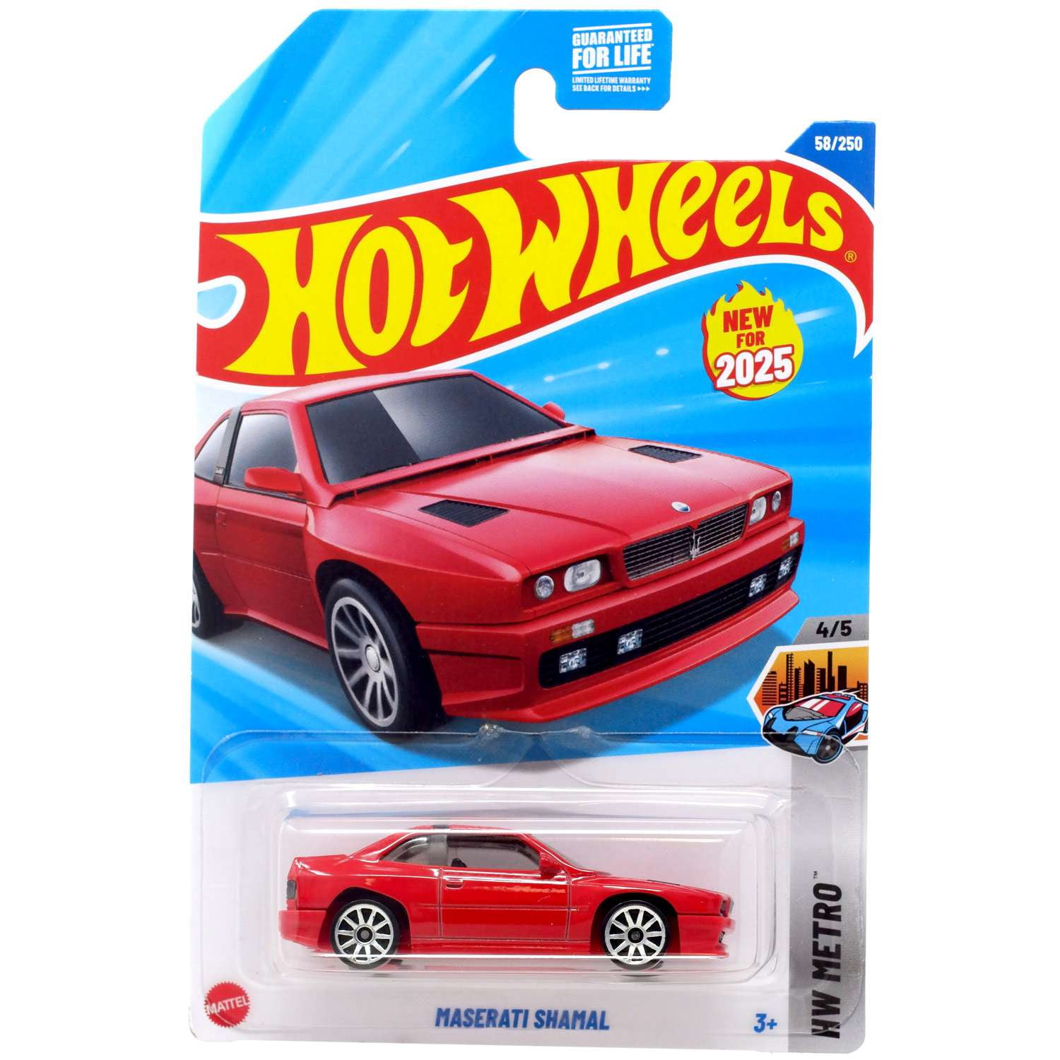 Hot Wheels Maserati Shamal [Rouge], HW Metro 4/5, échelle 1