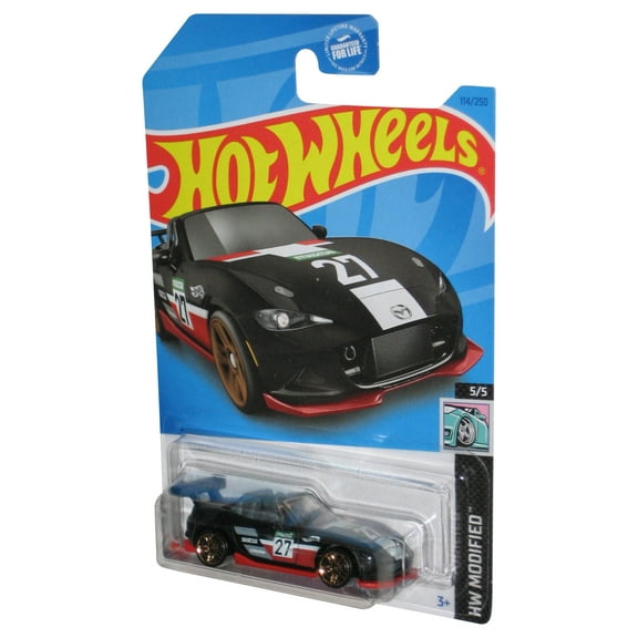 Hot Wheels HW Modified 5/5 (2021) Black '15 Mazda MX-5 Miata Toy Car 114/250
