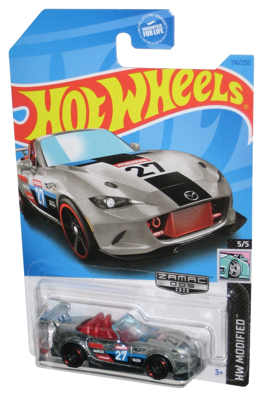 Hot Wheels HW Modified 5/5 (2023) Zamac 005 Silver '15 Mazda MX-5