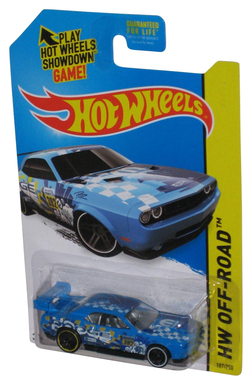 Hot Wheels HW Off-Road (2013) Blue Dodge Challenger Drift Car 107