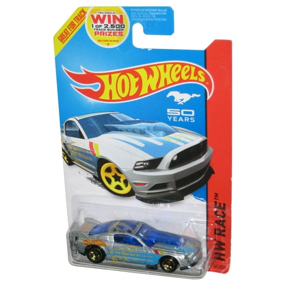 Hot Wheels HW Race (2013) Silver '13 Ford Mustang GT Toy Car 161/250