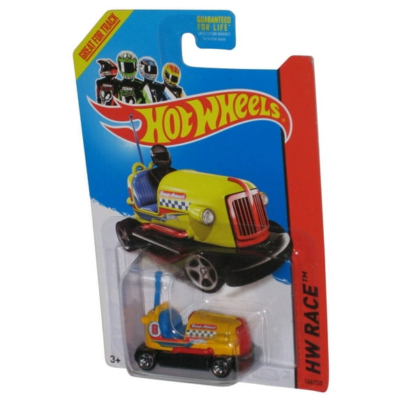 Hot Wheels HW Race (2013) Yellow Bump Around Die-Cast Toy Car 166/250