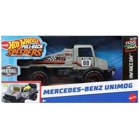 Hot Wheels HW Race Day Mercedes-Benz Unimog Diecast Pull-Back Car