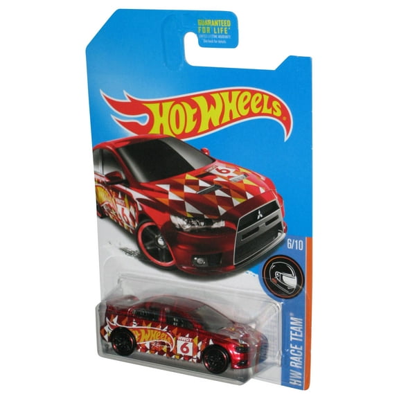 Hot Wheels HW Race Team (2015) Red 2008 Lancer Evolution Toy Car 6/10